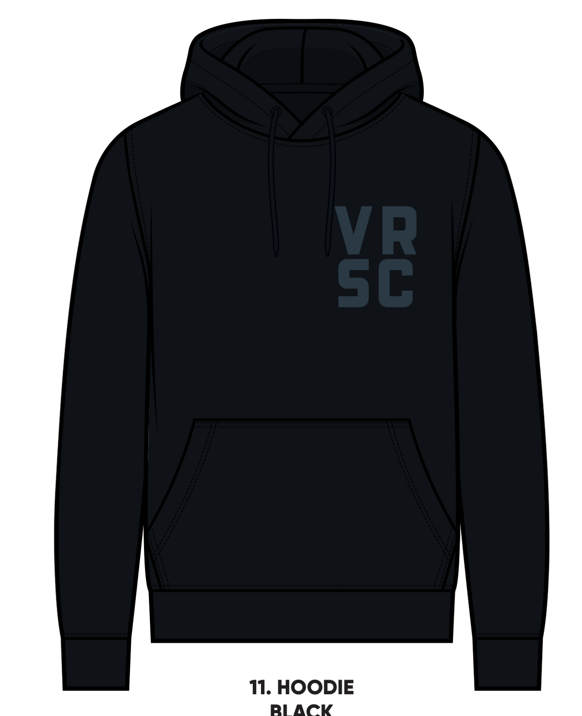 NEW - VRSC Black on Black Hoodie